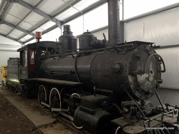Train engine at the Greene County Historical Society Museum in Waynesburg, Pennsylvania