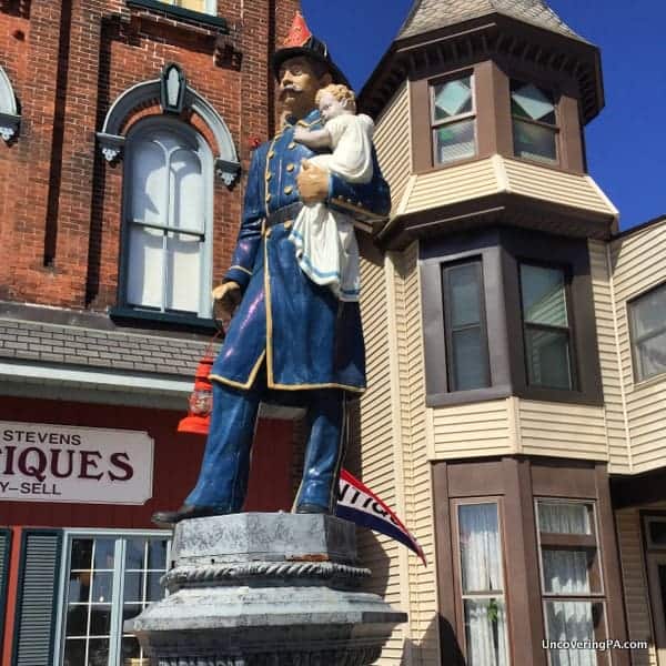 The Fireman's Drinking Fountain in Slatington, Pennsylvania