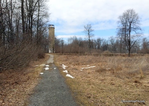 Hiking to the Governor Dick Observation Tower near Mount Gretna, Pennsylvania