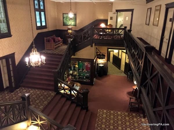 Lobby of the Historic Summit Inn in Pennsylvania's Laurel Highlands.
