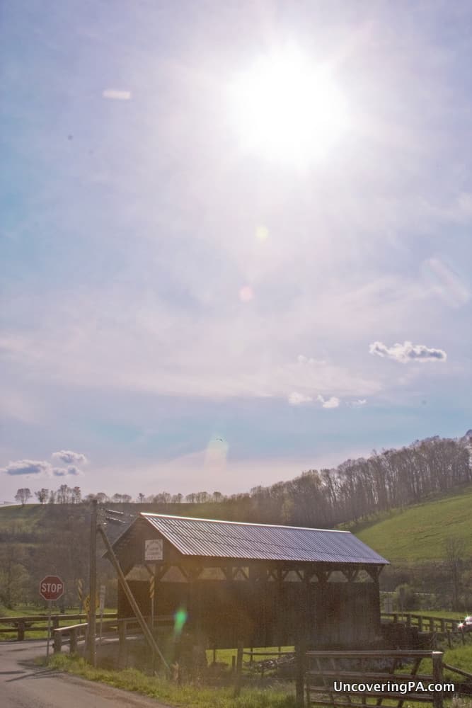 Shriver Covered Bridge sits in a beautiful valley in Greene County, PA.