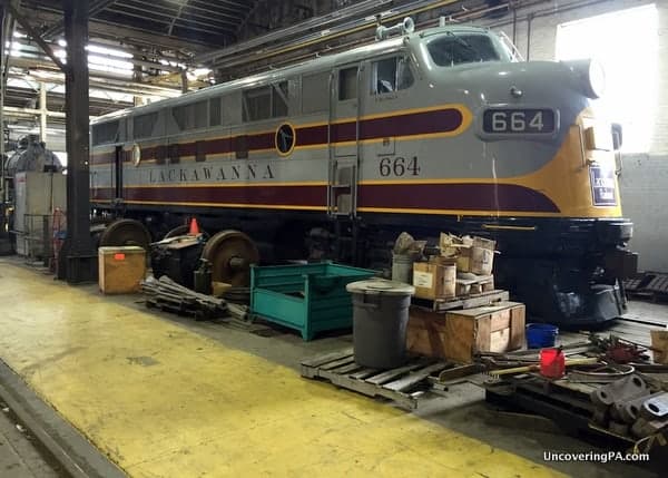 Engine Shop Tour at Steamtown National historic Site in Scranton PA