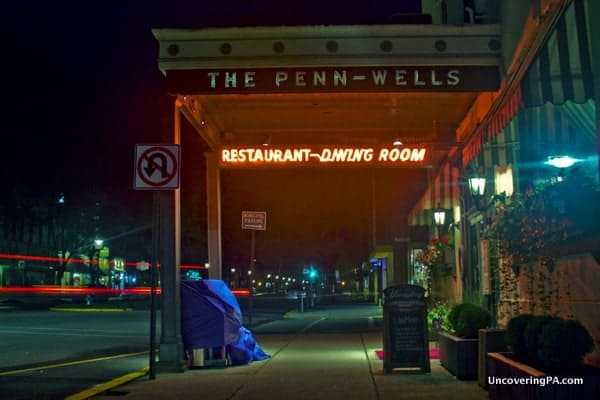 Tthe Penn Wells Hotel in downtown Wellsboro, PA