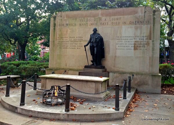 Tomb of the Unknown Revolutionary War Soldier in Philadelphia, Pennsylvania