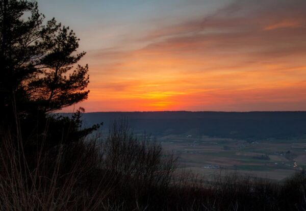 Sunset at Jacks Mountain Scenic Overlook in PA's Mifflin County