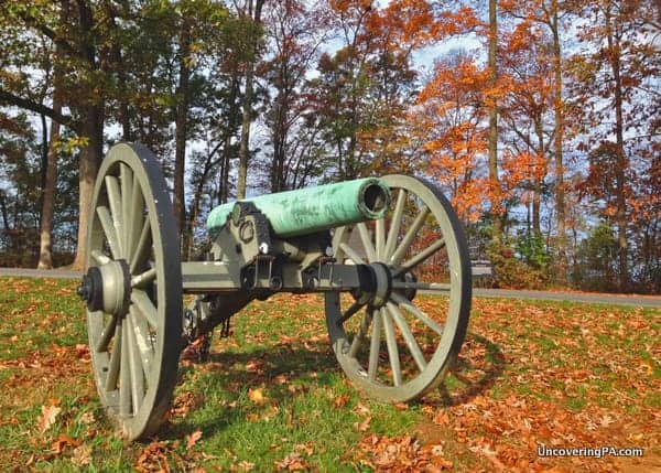 Cannon on the Gettysburg Battlefield in Gettysburg, PA