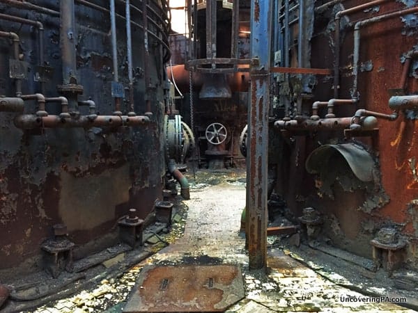 Inside Carrie Furnace in Pittsburgh PA
