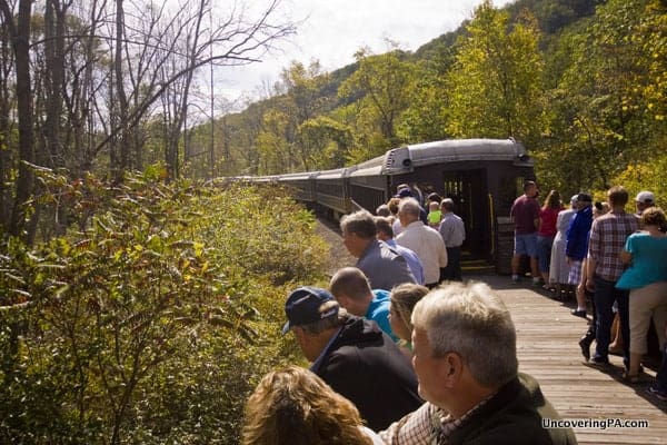 Riding Oil Creek and Titusville Railroad in Titusville, PA