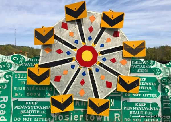 PennDot Road Sign Sculpture Graden Meadville Pennsylvania