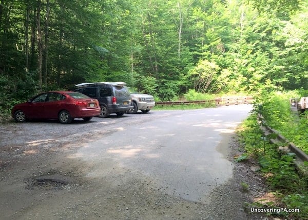 Where to park for Miners Run Waterfalls