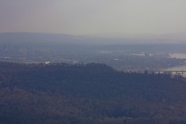 View of Harrisburg from Fort Hunter Conservatory.