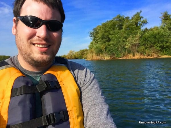 Jim Cheney Kayaking on Lake Erie in Pennsylvania