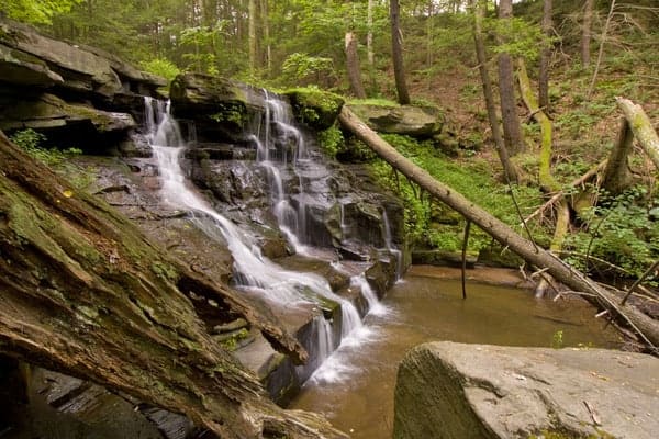 Osterhout Falls in Tunkhannock, Pennsylvania.