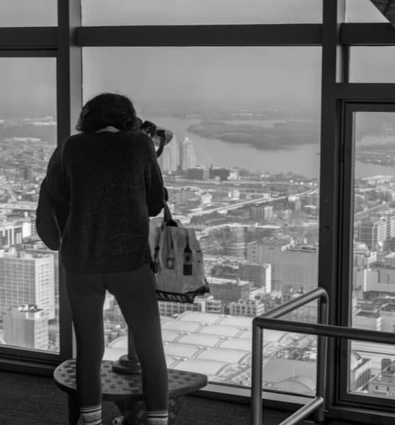 Philadelphia Observation Deck viewing of the city