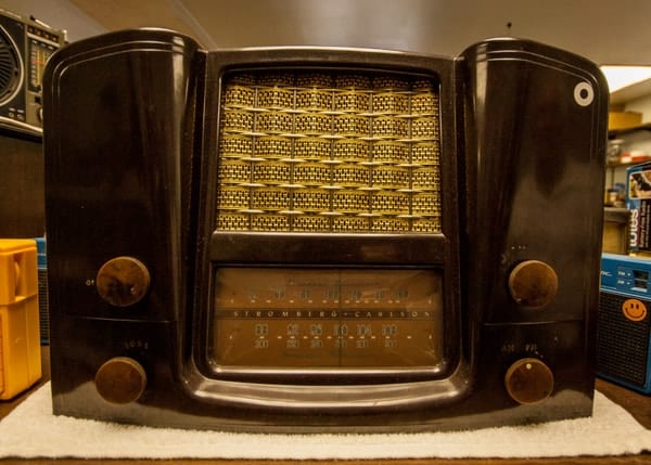 An antique radio at Check's Radio Museum in Karns City, Pennsylvania.