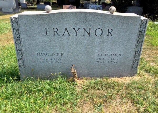 Pie Trainor's Grave, Baseball Hall of Famer, near Pittsburgh, Pennsylvania