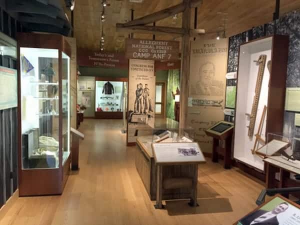 Inside the Pennsylvania Lumber Museum near Galeton, PA