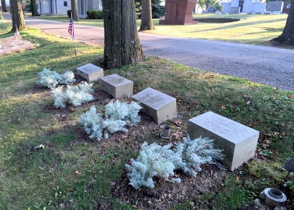 Barney Dreyfuss' grave, Baseball Hall of Famer, near Pittsburgh, Pennsylvania