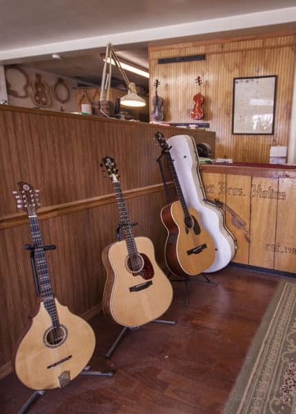 Retail space at Bluett Bros. Violins in York, Pennsylvania.