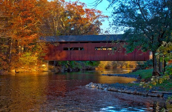 Bowmansdale Covered Bridge in Mechanicsburg, Pennsylvania