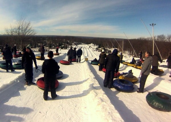 Snow Tubing at Jack Frost Ski Resort in the Poconos.