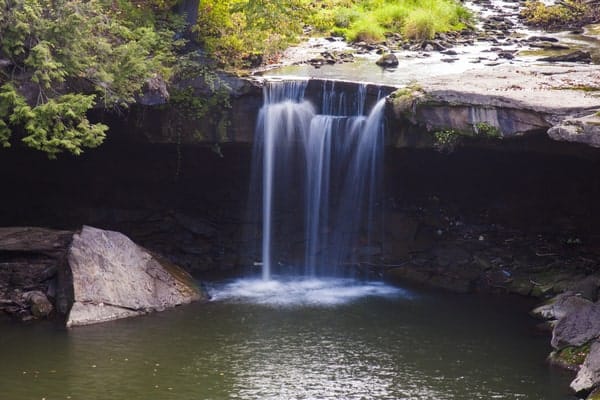 Big Run Falls is just one waterfalls in this itinerary of waterfalls in northwestern Pennsylvania