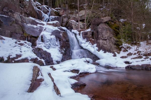 Buttermilk Falls Lehigh Gorge State Park in the Pocono Mountains of Pennsylvania