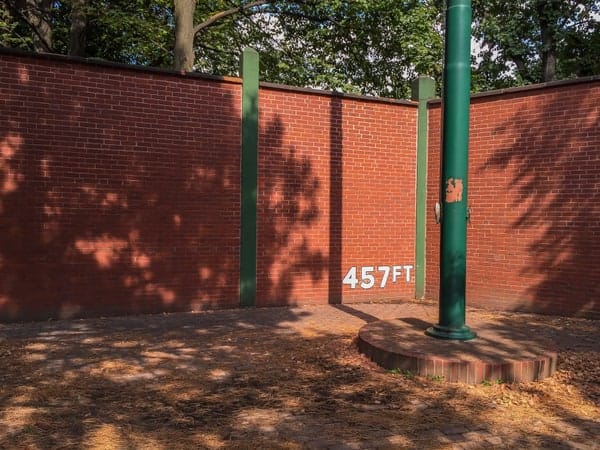Where is the Forbes Field Wall in Pittsburgh, Pennsylvania