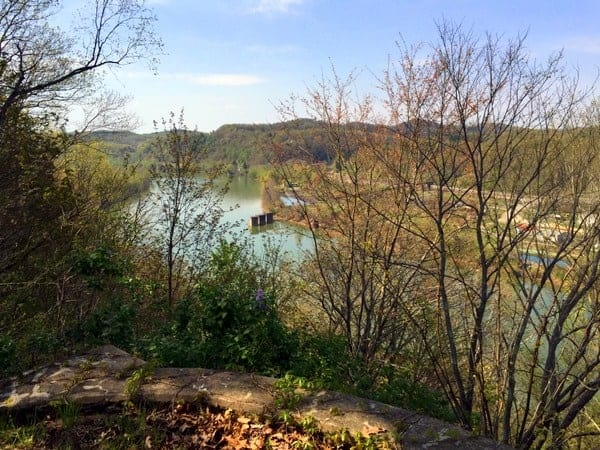 Monongahela River from Friendship Hill National Historic Site in Fayette County, Pennsylvania.