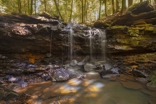 Potter Falls is the second waterfall you'll visiting in our northwestern Pennsylvania waterfall road trip.