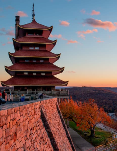 Reading Pagoda during autumn