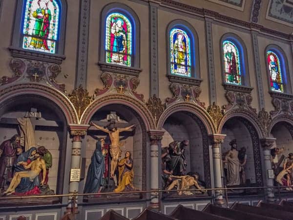 Stations of the Cross at Saint Anthony's Chapel in Pittsburgh, Pennsylvania.