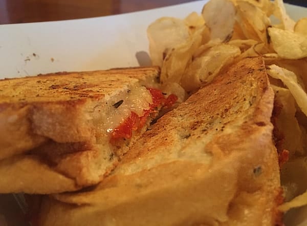 Grilled cheese at the Little Dutch Taproom at Wacker Brewing Company in Lancaster City, Pennsylvania