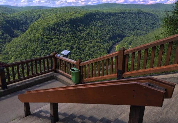 Viewing area Leonard Harrison State Park near Wellsboro, Pennsylvania