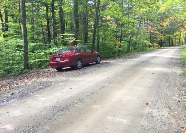 Parking Mill Creek Falls Loyalsock State Forest, Pennsylvania