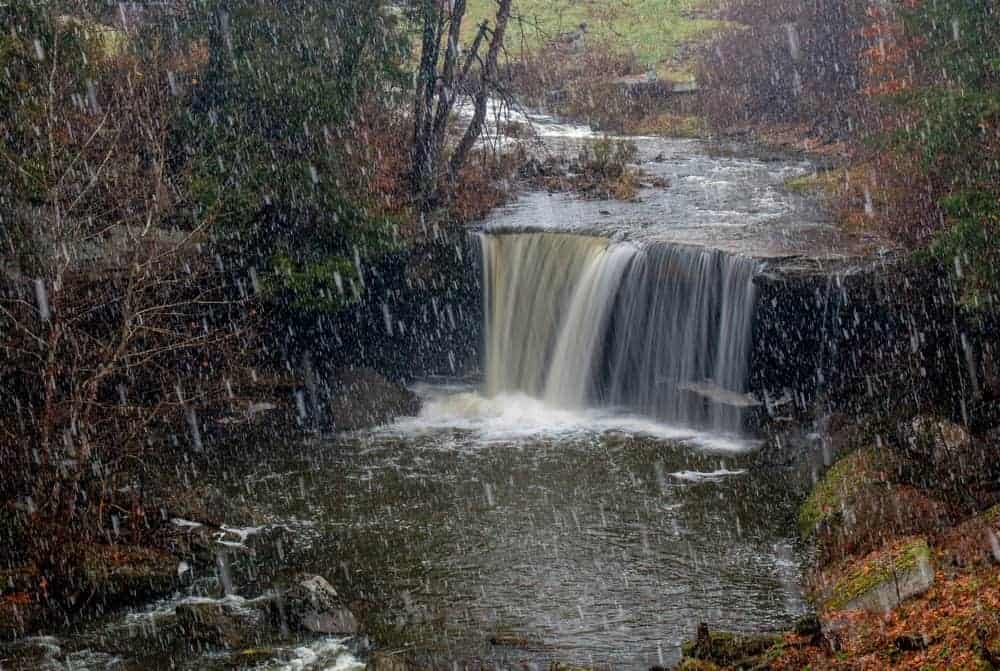 Big Run Falls in Cascade Park in New Castle, PA