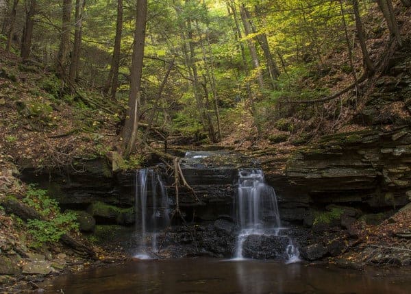 How to get to Hounds Runs Falls in the McIntrye Wild Area of Pennsylvania