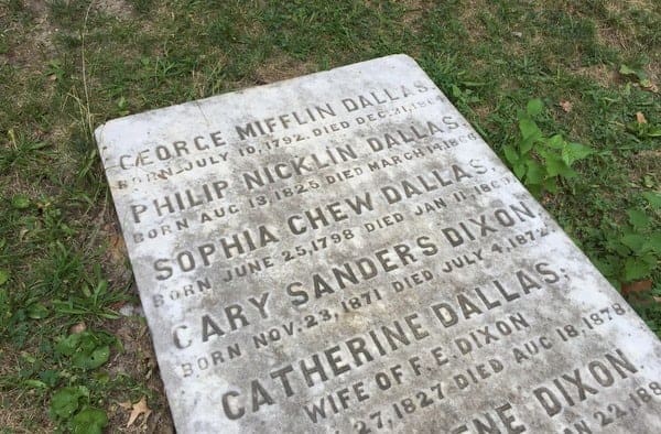 Grave of Vice President George Dallas in Philadelphia, Pennsylvania.