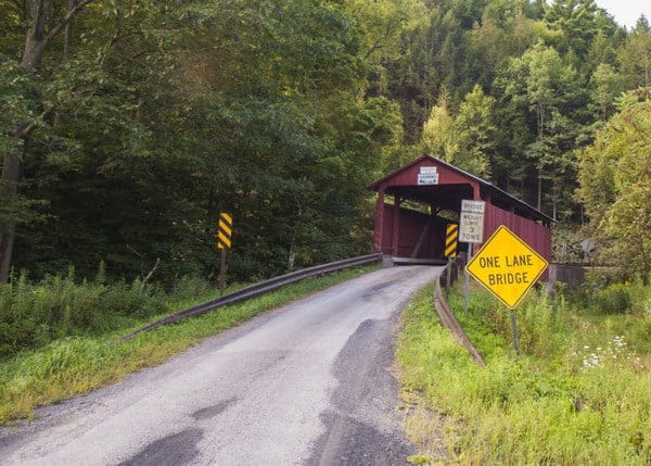 Visiting Sam Eckman Covered Bridge in Columbia County, Pennsylvania