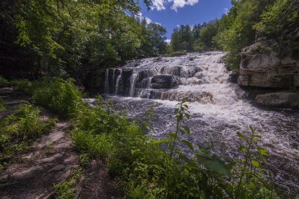 Shohola Falls along Route 6 in Pike County, Pennsylvania