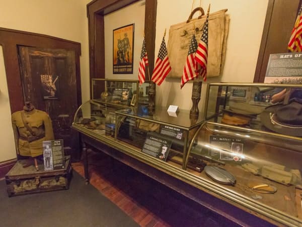 World War I Memorabilia at the Baker Mansion History Museum in Altoona, Pennsylvania