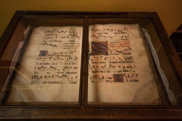 Choral book at the Baldwin-Reynolds House Museum in Crawford County, Pennsylvania