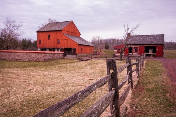 Visiting the Daniel Boone Homestead near Reading, Pennsylvania.