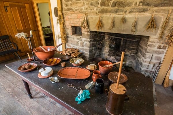 Inside the Nathan Denison House in Forty Fort, Pennsylvania