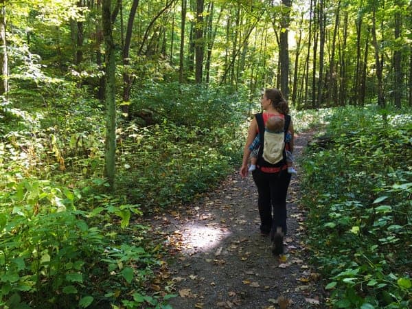 Hiking to Hell's Hollow Falls near New Castle, Pennsylvania