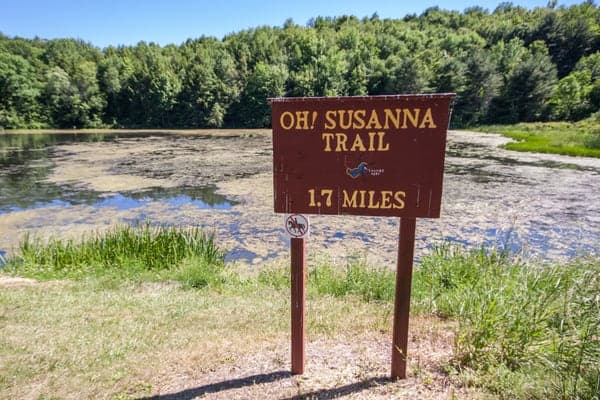 The Oh! Susanna Trail at Mount Pisgah State Park in Bradford County, Pennsylvania.