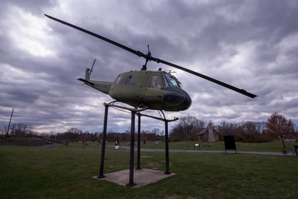Helicopter at the Army Heritage Center in Carlisle, Pennsylvania.