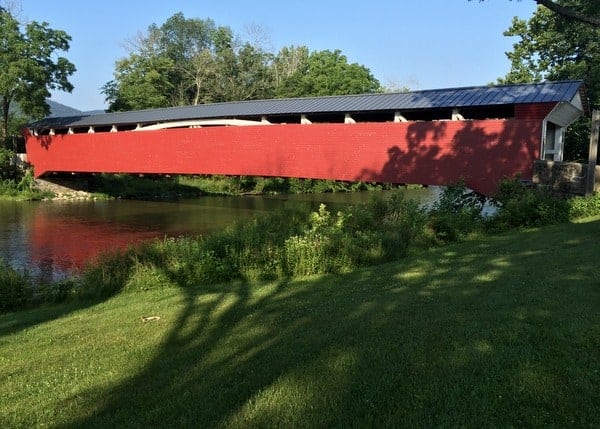 Visiting Millmont Covered Bridge in Union County, Pennsylvania