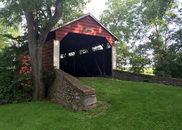 How to get to Hubler Covered Bridge near the Lewisburg Penitentiary in Pennsylvania