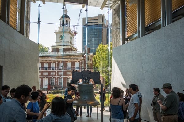 Visiting the Liberty Bell in Philadelphia, PA